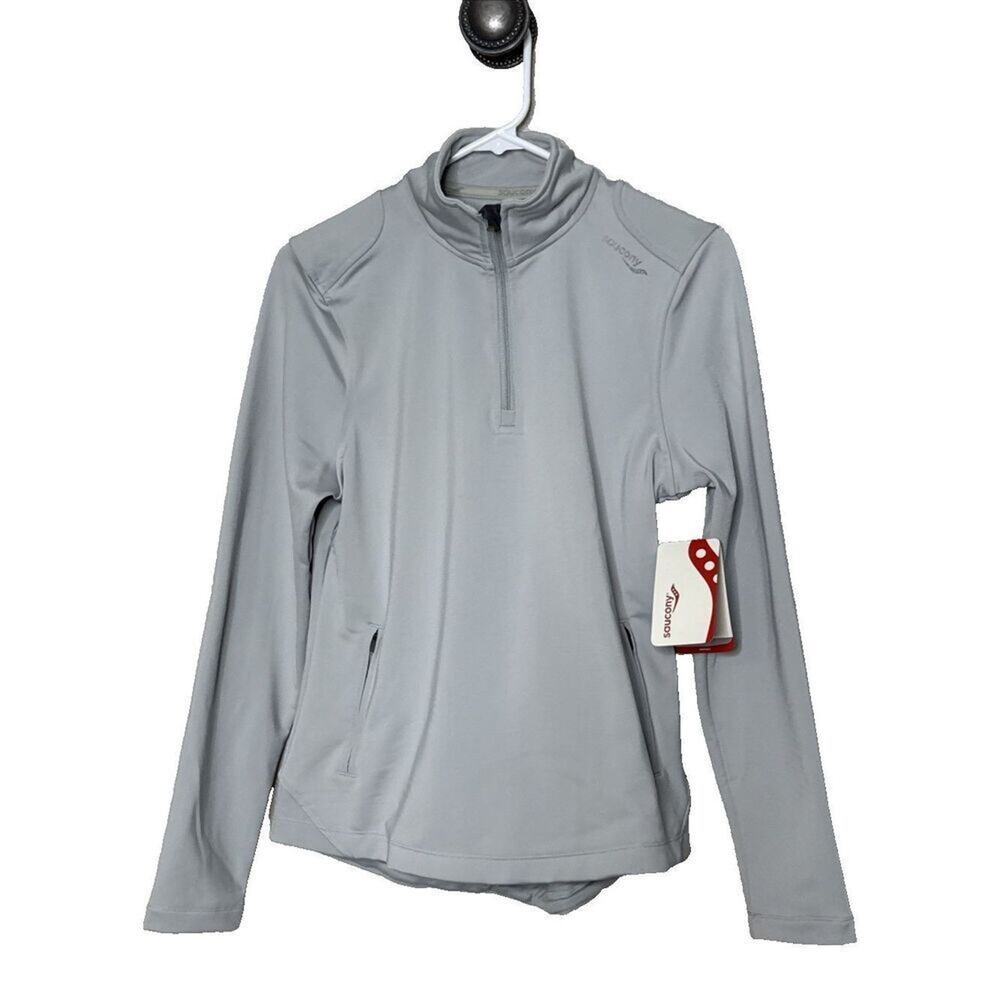 New Saucony Size M Jacket Womens Medium Artic LX Sportop NWT Gray Soft Shell